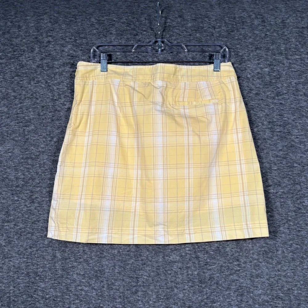 IZOD Golf Classix Yellow Plaid Stretch Skort Womens Size 8 Activewear Skirt